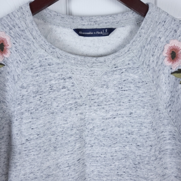 Abercrombie & Fitch Embroidered Floral Sweatshirt Dress - Picture 9 of 11